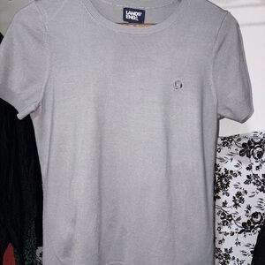 Lands' End Gray Woman’s Short Sleeve Tee /business casual/ activewear/ casual